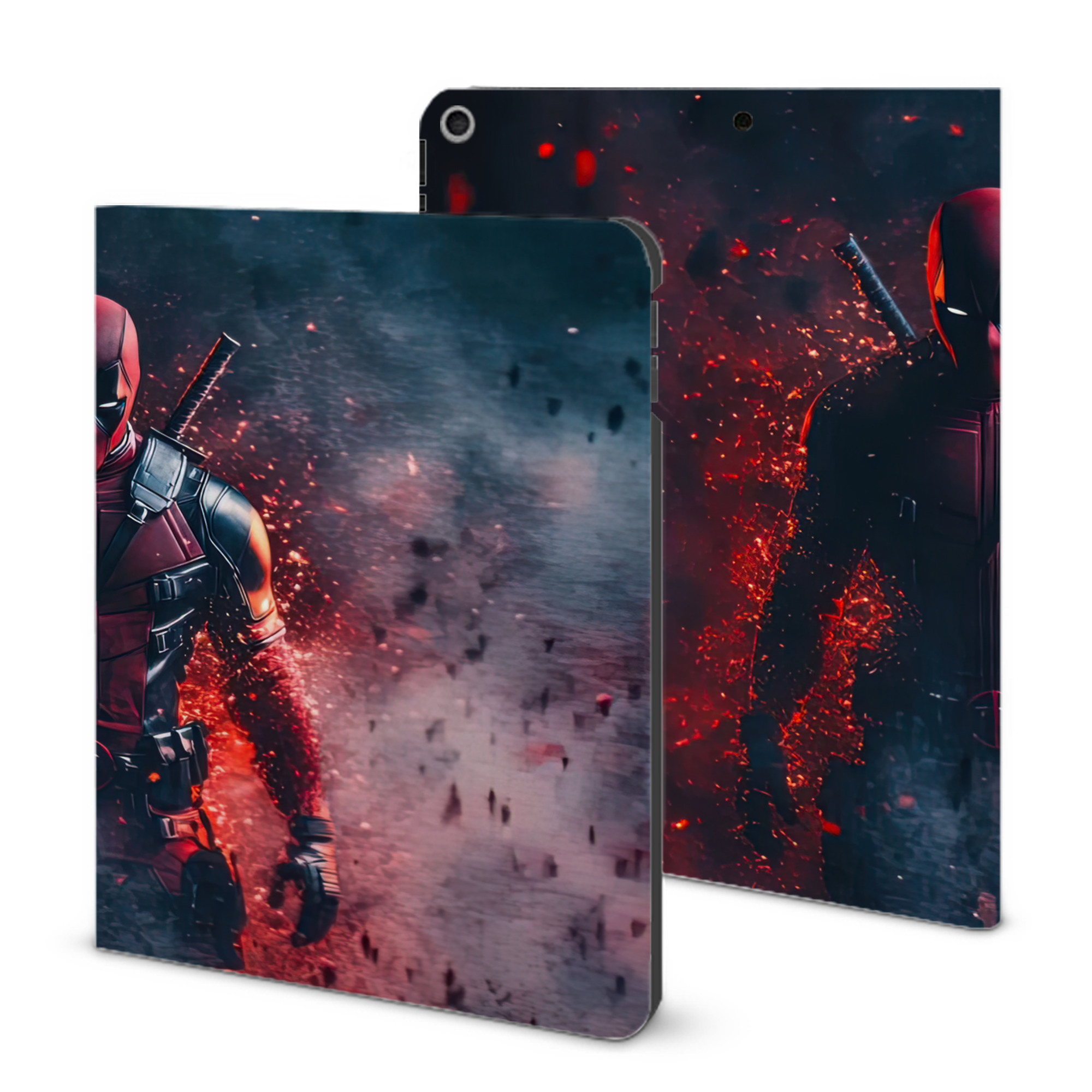 （画像用） Deadpool デッドプール IPad ケース ブック型 PUレザー TPU 耐衝撃 軽量 薄型 ペン収納なし 全面保護 IPad 各モデル対応